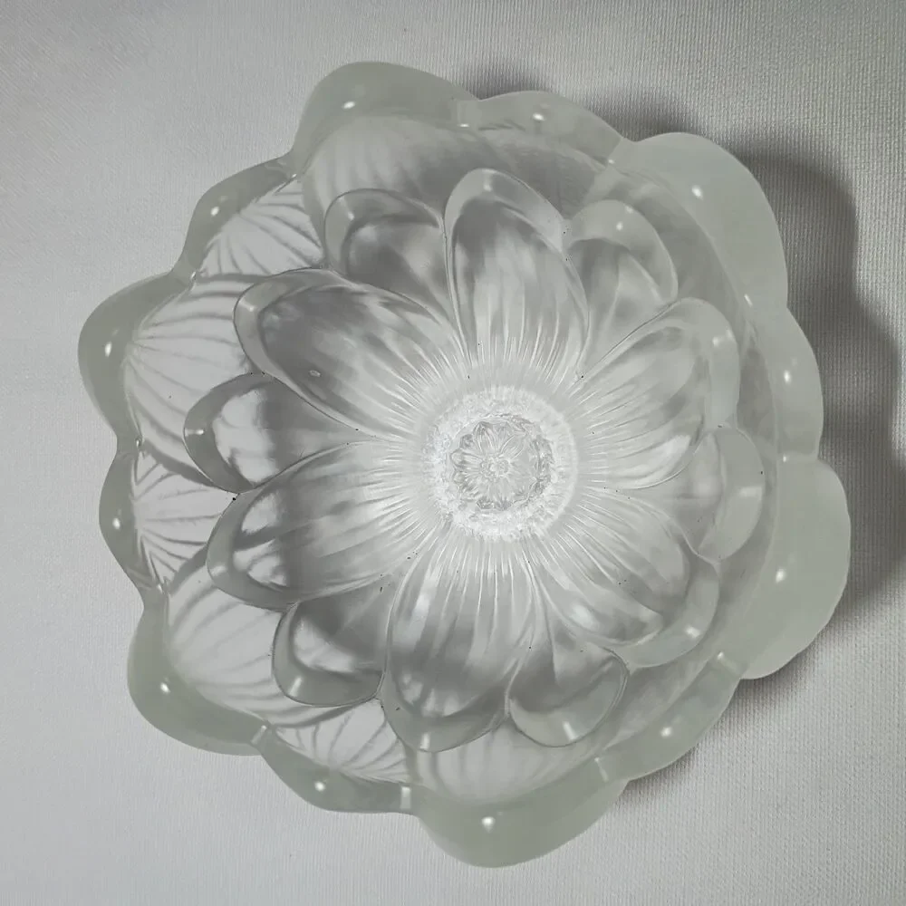 VTG Fenton Lotus Flower Art Glass Bowl – Candle Holder Trinket Bowl Decor